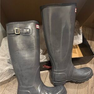 Hunter Classic Gray Rain Boots